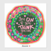 Denken Sie, Sie können eine bunte Spaß-Inspirivitä Aufkleber (Blatt)