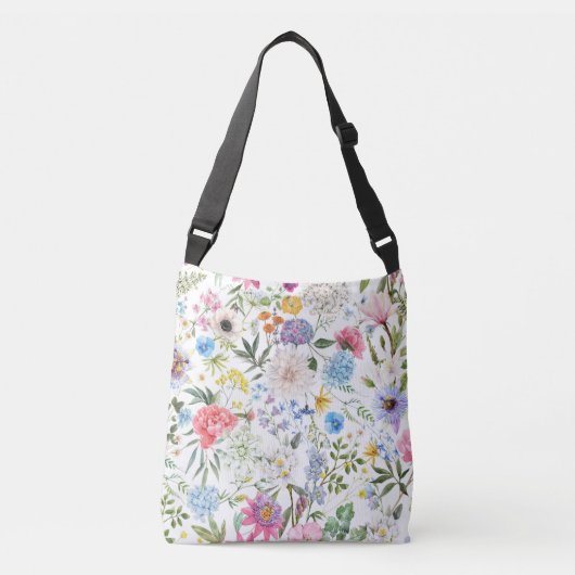 Denken Sie Spring Beautiful Floral Crossbody Bag Tragetaschen Mit Langen Trägern (Vorderseite)