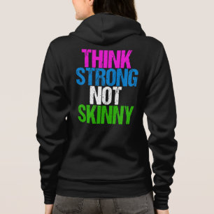 Denken Sie stark, nicht hässlich Inspiration Fitn Hoodie