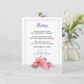 Denken Sie staubiges Rosa-Menü Menükarte (Stehend Vorderseite)