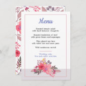 Denken Sie staubiges Rosa-Menü Menükarte (Vorne/Hinten)