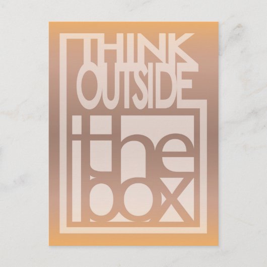 Denken Sie über das Kästchen hinaus an das Anführu Postkarte (Vorderseite)