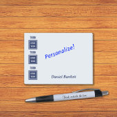 Denken Sie über den Kasten klug blau nach Post-it Klebezettel