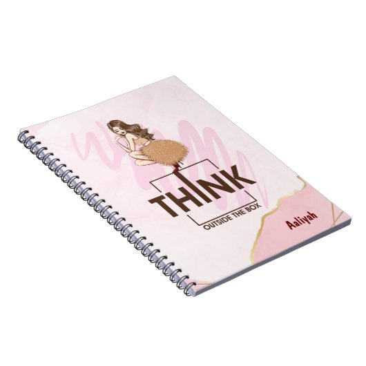 Denken Sie über den Kasten Lady Boss Notizblock (Rechte Seite)
