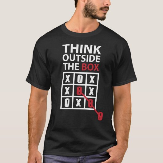 Denken Sie über den Kasten nach T-Shirt (Vorderseite)