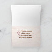 Denken Sie über die Blume der Miles Rose Karte (Innenseite)