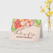 Denken Sie über die Blume der Miles Rose Karte (Gelbe Blume)