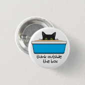 Denken Sie über die Schachtel hinaus. Die Wurfbox, Button (Vorne & Hinten)