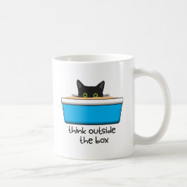 Denken Sie über die Schachtel hinaus. Die Wurfbox, Kaffeetasse