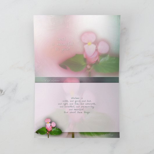 Denken Sie über diese Dinge nach Karte (Innenseite)