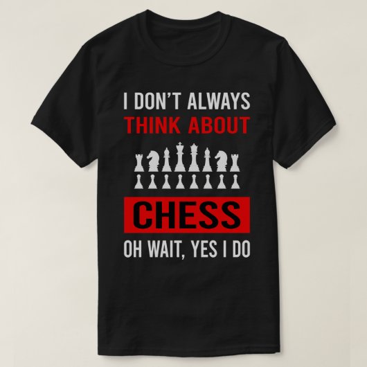 Denken Sie über Schach nach T-Shirt (Design vorne)