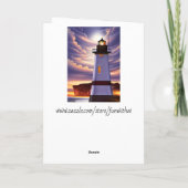 Denken Sie über Sie und Vermisst Sie Leuchtturm Karte (Rückseite)