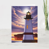 Denken Sie über Sie und Vermisst Sie Leuchtturm Karte (Vorderseite)