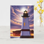 Denken Sie über Sie und Vermisst Sie Leuchtturm Karte (Gelbe Blume)