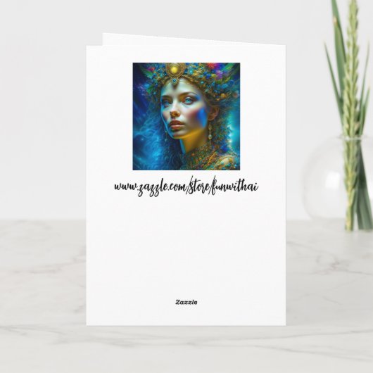 Denken Sie über Sie und wünschen Sie einen magisch Karte (Rückseite)