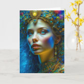 Denken Sie über Sie und wünschen Sie einen magisch Karte (Gelbe Blume)