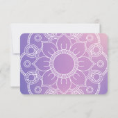 Denken Sie und werden Sie Lila Buddah Quote Card Einladung (Rückseite)