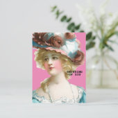 DENKEN SIE VIKTORIANISCH LADY Postcard Postkarte (Stehend Vorderseite)