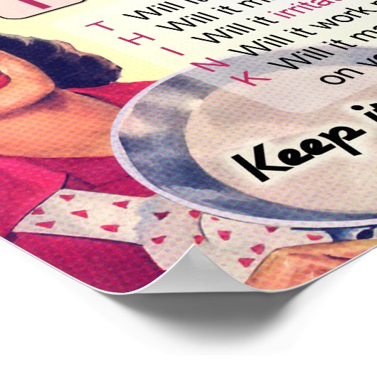 Denken Sie vor Ihrer Rede nach (mit G) Poster (Ecke)