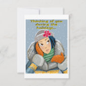 Denken Sie während der Ferienkarte an Sie Karte (Vorderseite)