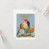 Denken Sie während der Ferienkarte an Sie Karte (Vorderseite/Rückseite Beispiel)