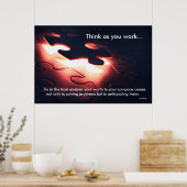 Denken Sie, wenn Sie arbeiten Poster (Küche)