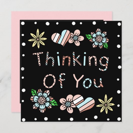 Denken Sie | Whimsisches Floral Einladung (Vorne/Hinten)