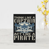 Denken Sie wie ein Captain, der wie ein Vater eine Karte (Gelbe Blume)