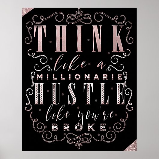 Denken Sie wie ein Millionär-Hustle, als wären Sie Poster (Vorne)