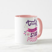 Denken Sie wie ein Protein und bleibe positive Kaf Tasse (VorderseiteRechts)