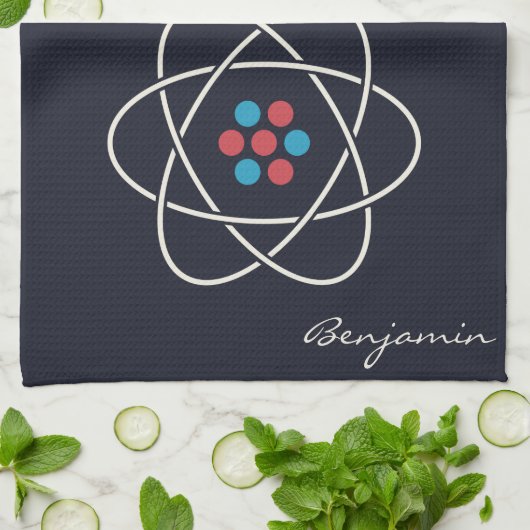 Denken Sie wie ein Proton Chemie Lehrer und Nerd Geschirrtuch (Gefaltet)