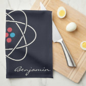 Denken Sie wie ein Proton Chemie Lehrer und Nerd Geschirrtuch (Viertel Falte)