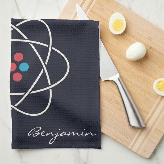 Denken Sie wie ein Proton Chemie Lehrer und Nerd Geschirrtuch (Viertel Falte)