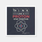 Denken Sie wie ein Proton Chemie Lehrer und Nerd Serviette (Vorderseite)