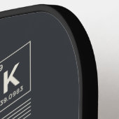 Denken Sie wie ein Proton Chemie Nerd Personalisie Pickleball Schläger (Linke Seite)