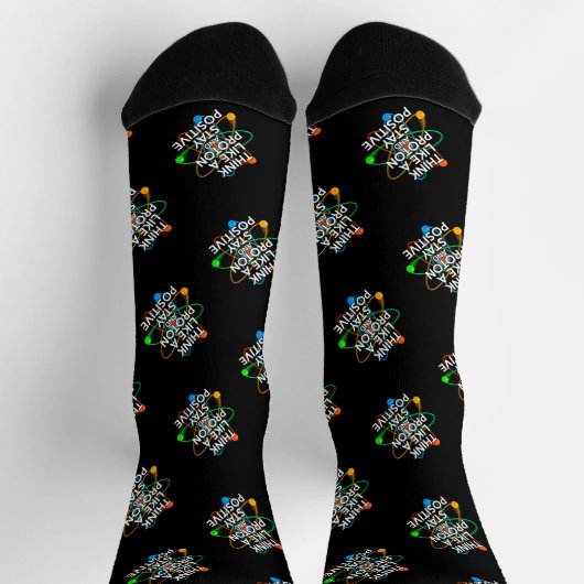 Denken Sie wie ein Proton-Fun-Science-Zitat Socken (Oben)