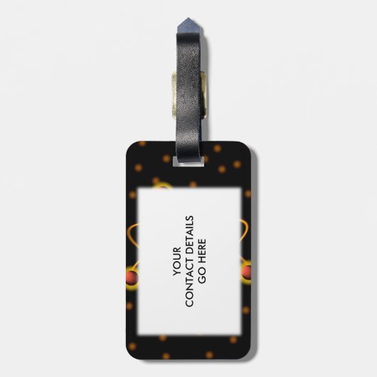 Denken Sie wie ein Proton und bleibe positiv Gepäckanhänger (Rückseite vertikal)