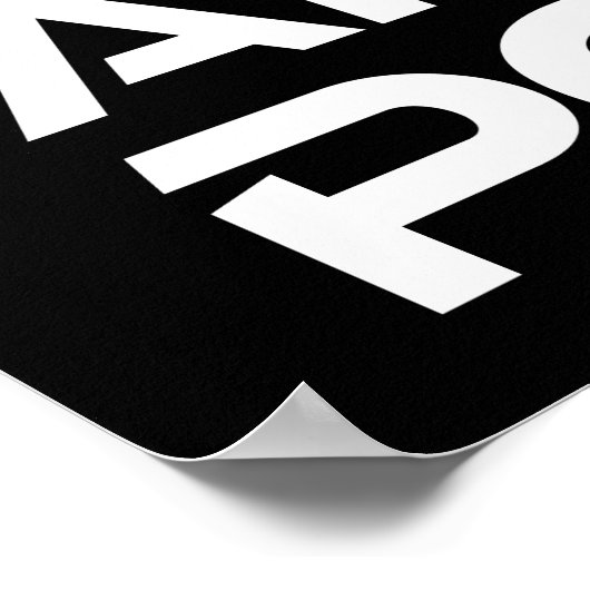 Denken Sie wie ein Proton und Bleibe positiv Poster (Ecke)