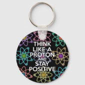 Denken Sie wie ein Proton und bleibe positiv Schlüsselanhänger (Rückseite)
