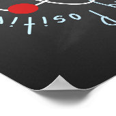 Denken Sie wie ein Proton und Bleibe positive Klas Poster (Ecke)