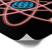 DENKEN SIE WIE EIN PROTON UND BLEIBE POSITIVE Wiss Poster (Ecke)