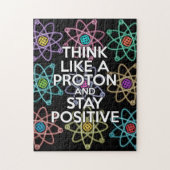 Denken Sie wie ein Proton und bleibe positive Wiss Puzzle (Vertikal)