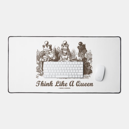 Denken Sie wie ein Queen Wonderland Advice Alice S Schreibtischunterlage (Tastatur & Maus)
