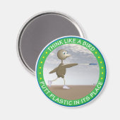 Denken Sie wie ein Vogel Magnet (Vorderseite/Rückseite)