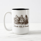 Denken Sie wie eine Königin Alice White Queen Red Zweifarbige Tasse (Links)