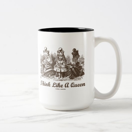 Denken Sie wie eine Königin Alice White Queen Red Zweifarbige Tasse (Rechts)
