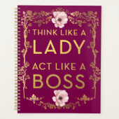 Denken Sie wie eine Lady-Handlung wie eine Boss-Go Planer (Vorderseite)