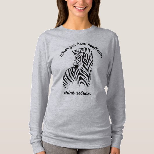 Denken Sie Zebras-… seltene Krankheit T-Shirt (Vorderseite)