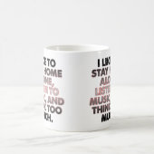 Denken Sie zu viel lustige Einführung Tasse Zitate (Mittel)