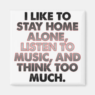 Denken Sie zu viel lustigen Introvertierten Kühlsc Magnet